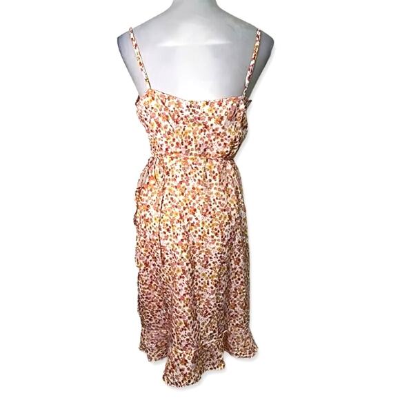 Vero Moda Mini Dress Adjustable Straps Ruffle Hem Floral Print Multicolor L NWT - Picture 5 of 10